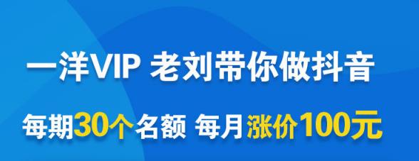 一洋电商抖音VIP，每月集训课 实时答疑 资源共享 联盟合作价值580元-瑞创网