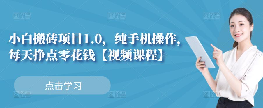 小白搬砖项目1.0，纯手机操作，每天兼职挣点零花钱-瑞创网