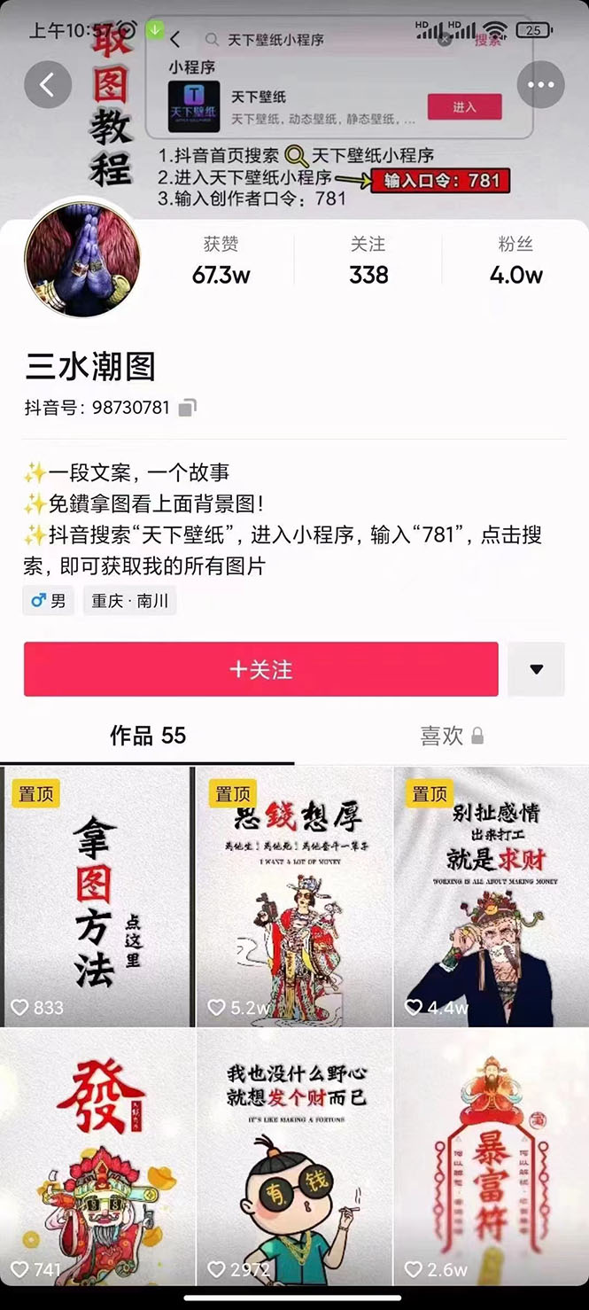 国潮壁纸变现项目，新手可操作日赚200 【素材 软件 教程】-瑞创网