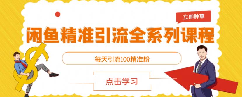 闲鱼精准引流全系列课程，每天引流100精准粉【视频课程】-瑞创网