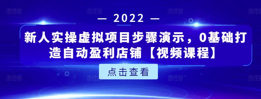 新人实操虚拟项目步骤演示，0基础打造自动盈利店铺【视频课程】-瑞创网