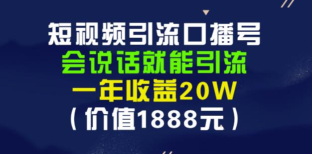 安妈·短视频引流口播号，会说话就能引流，一年收益20W（价值1888元）-瑞创网