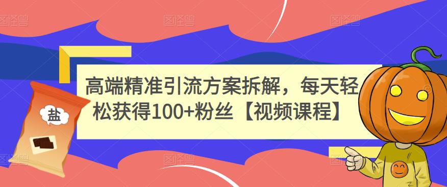 高端精准引流方案拆解，每天轻松获得100 粉丝【视频课程】-瑞创网