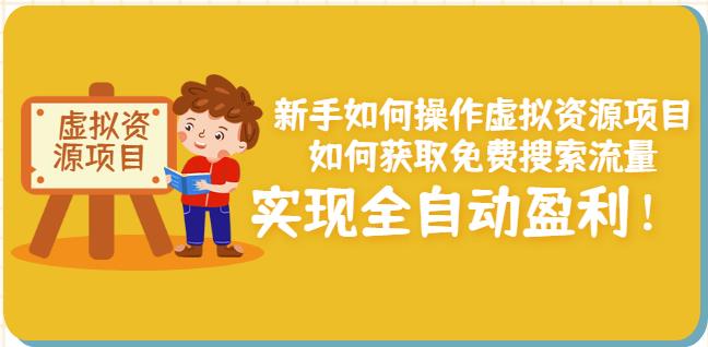 新手如何操作虚拟资源项目：如何获取免费搜索流量，实现全自动盈利！-瑞创网