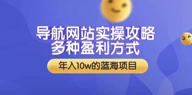 导航网站实操攻略，多种盈利方式，年入10w的蓝海项目（附搭建教学 源码）-瑞创网