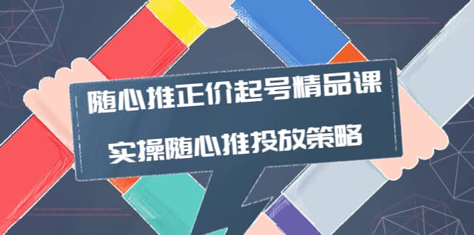 随心推正价起号精品课，实操随心推投放策略（5节课-价值298）-瑞创网