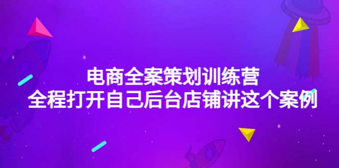 电商全案策划训练营：全程打开自己后台店铺讲这个案例（9节课时）-瑞创网