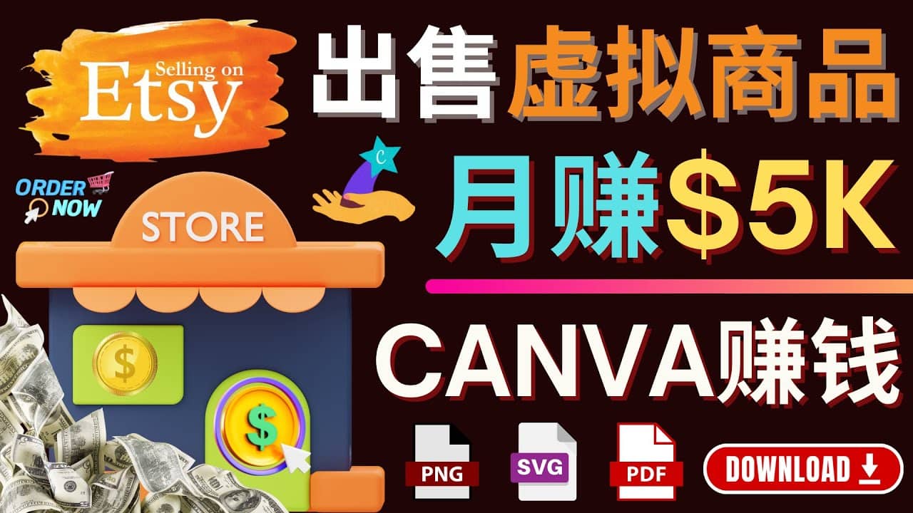 通过Etsy出售Canva模板，操作简单，收益高，月赚5000美元-瑞创网