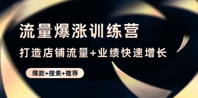 流量爆涨训练营：打造店铺流量 业绩快速增长 (爆款 搜索 推荐)-瑞创网