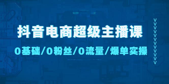 抖音电商超级主播课：0基础、0粉丝、0流量、爆单实操-瑞创网