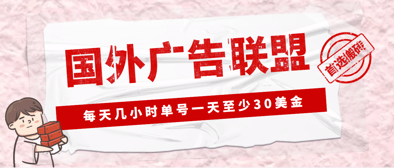 外面收费1980最新国外LEAD广告联盟搬砖项目，单号一天至少30美元(详细教程)-瑞创网