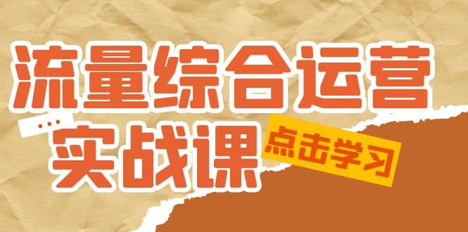 流量综合·运营实战课：短视频、本地生活、个人IP知识付费、直播带货运营-瑞创网