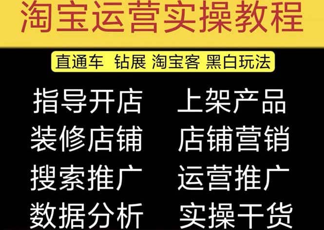 2023淘宝开店教程0基础到高级全套视频网店电商运营培训教学课程（2月更新）-瑞创网