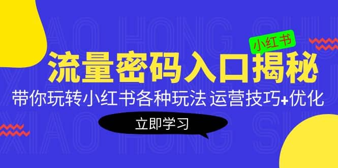 小红书流量密码入口揭秘：带你玩转小红书各种玩法 运营技巧 优化-瑞创网