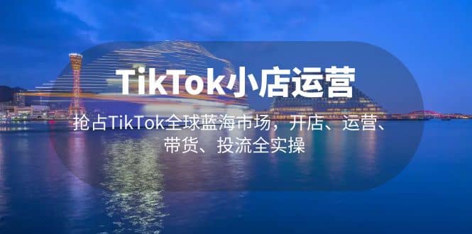 TikTok小店运营 抢占TikTok全球蓝海市场，开店、运营、带货、投流全实操-瑞创网