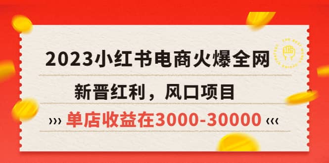 2023小红书电商火爆全网，新晋红利，风口项目，单店收益在3000-30000-瑞创网