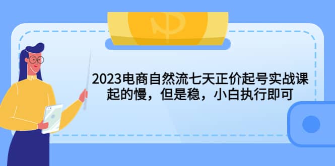 2023电商自然流七天正价起号实战课：起的慢，但是稳，小白执行即可-瑞创网