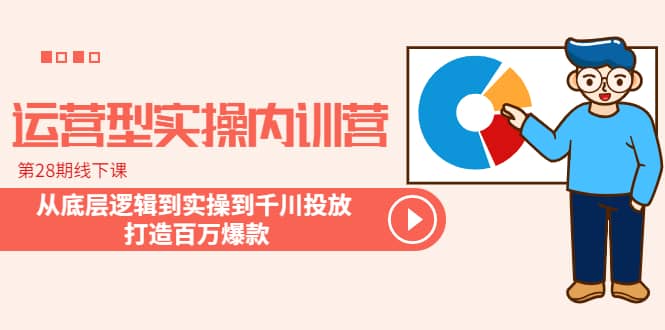 运营型实操内训营-第28期线下课 从底层逻辑到实操到千川投放 打造百万爆款-瑞创网