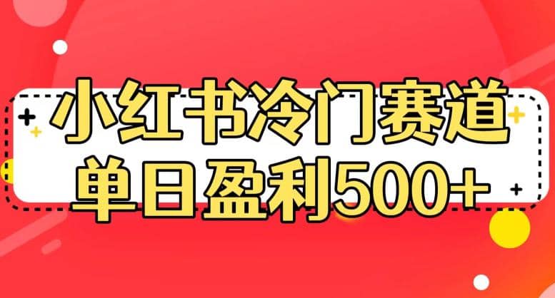 小红书冷门赛道，单日盈利500 【揭秘】-瑞创网