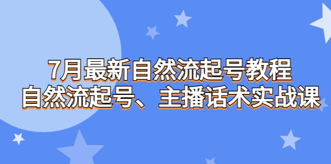 7月最新自然流起号教程，自然流起号、主播话术实战课-瑞创网