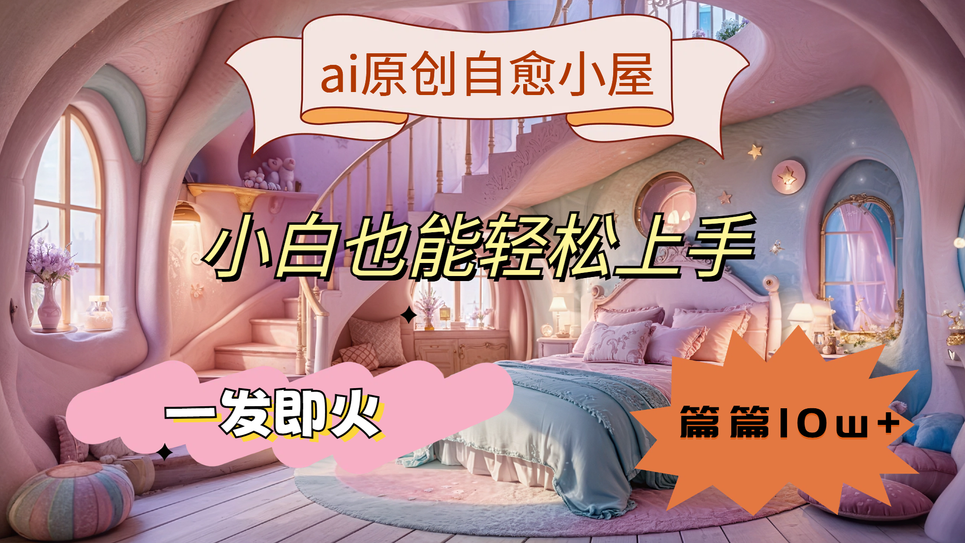 ai原创治愈小屋，小白也能轻松上手，一发即火，篇篇10w+-瑞创网