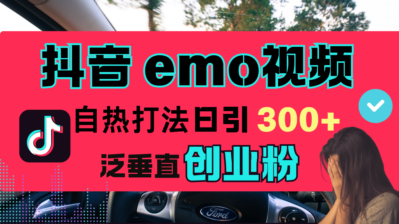 抖音“EMO视频”自热流打法，日引300+泛垂直创业粉-瑞创网