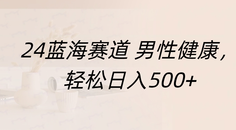 蓝海赛道 男性健康，轻松日入500+-瑞创网