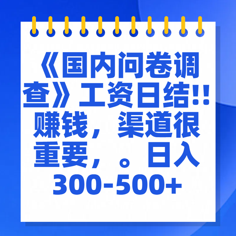 问卷调查答题，一个人在家也可以闷声发大财，小白一天2张，【揭秘】-瑞创网