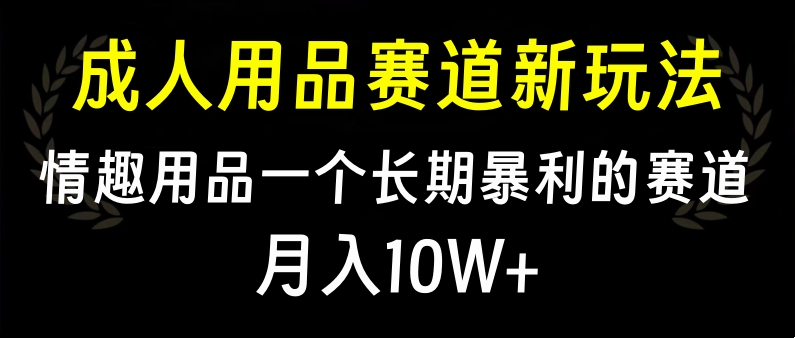 大人用品赛道新玩法，情趣用品一个长期暴利的赛道，月入10W+-瑞创网