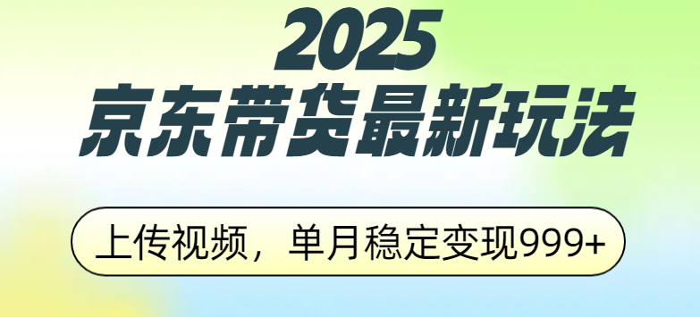 2025京东带货最新玩法，上传视频，单月稳定变现999+-瑞创网