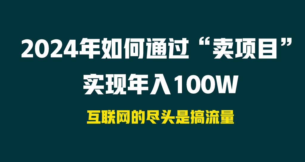 2024年如何通过“卖项目”实现年入100W-瑞创网