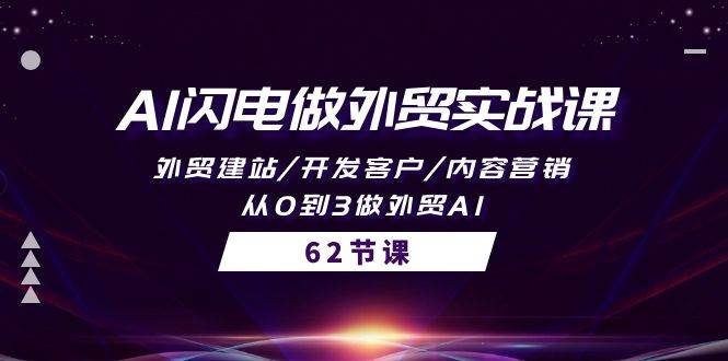 AI闪电做外贸实战课，外贸建站/开发客户/内容营销/从0到3做外贸AI-62节-瑞创网