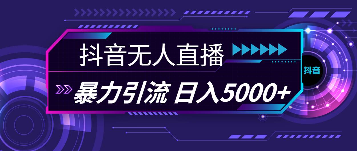 抖音无人直播，暴利引流，日入5000+-瑞创网